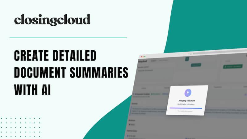 CLosing Cloud - Introducing AI Document Summaries in Closing Cloud